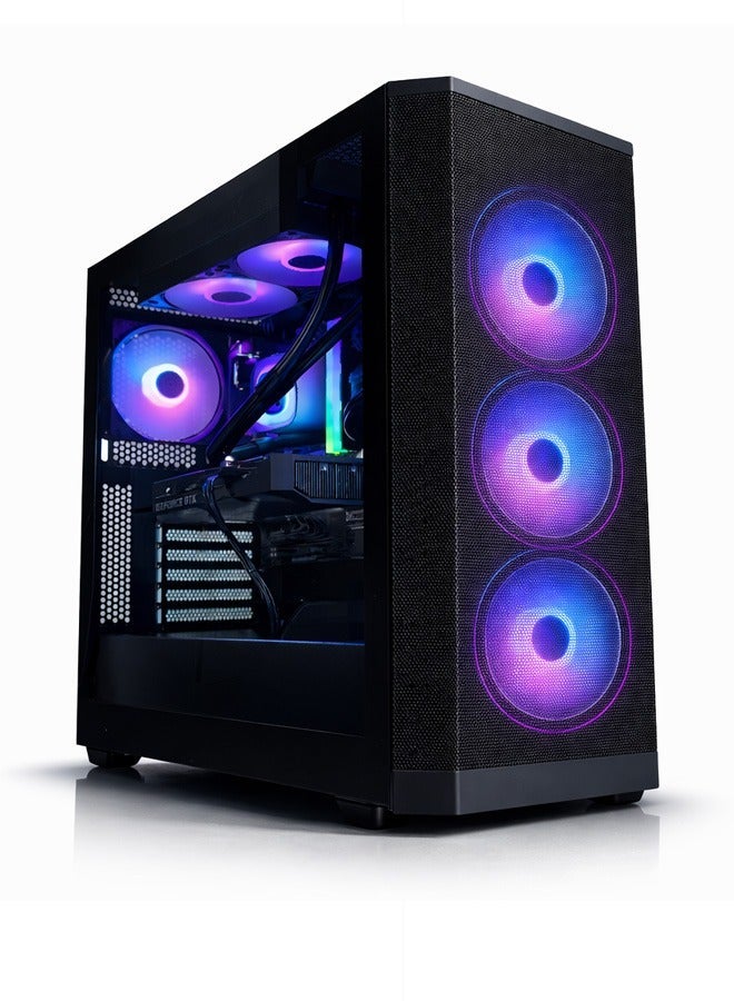 Curv Gaming PC - Intel Core i5-14400F | GeForce RTX 5060Ti 16GB GPU | 32GB DDR4 RAM-1TB NVMe SSD | 240mm Liquid Cooler-H610 MB-650W 80+ PSU | WiFi-Bluetooth-Windows 11 Pro | Game Sekret Desktop Computer | 1 Year Warranty